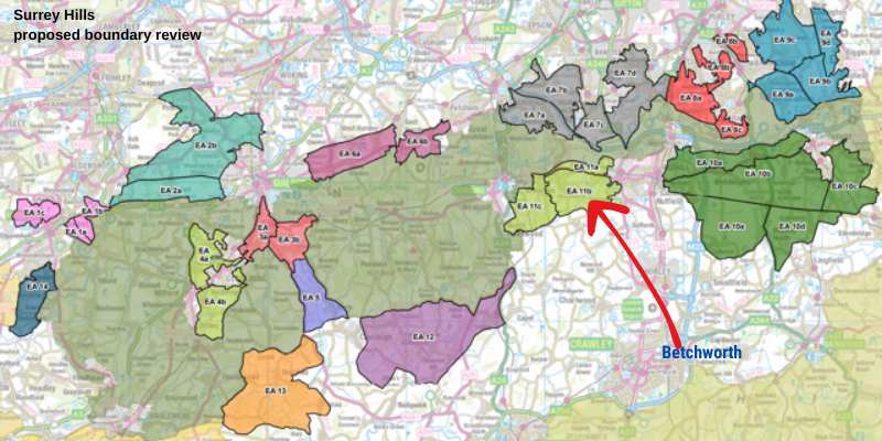Surrey Hills proposed boundary